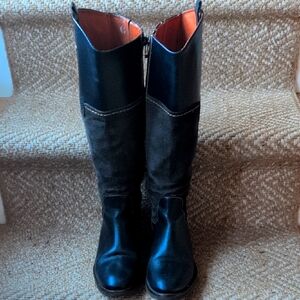 Pedro Miralles Black‎ and Brown Knee-High Boots